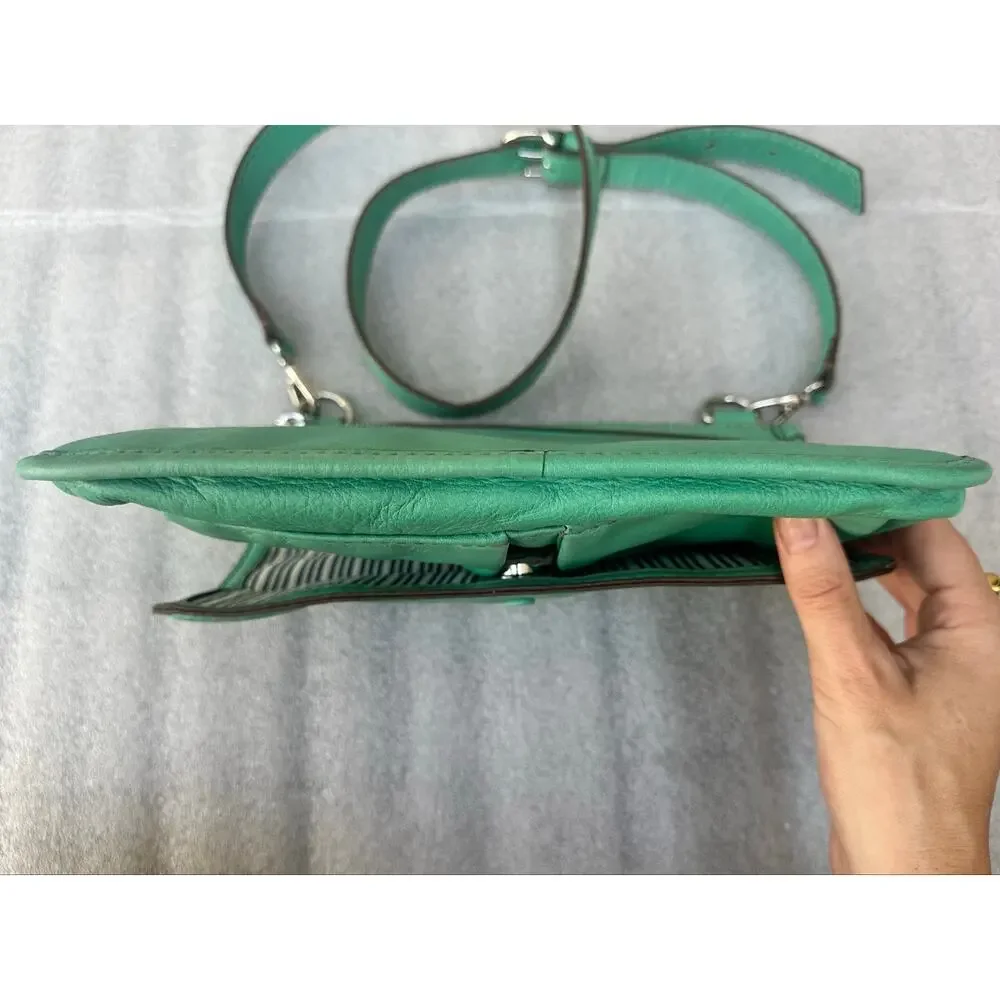 Fossil Turquoise / Mint Green Leather Crossbody Bag